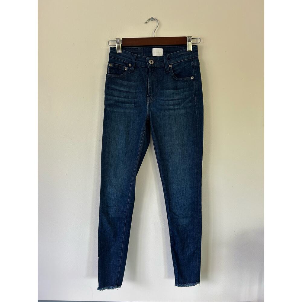 Jonathan Simkhai Standard womens jeans size 24 dark wash skinny raw hem